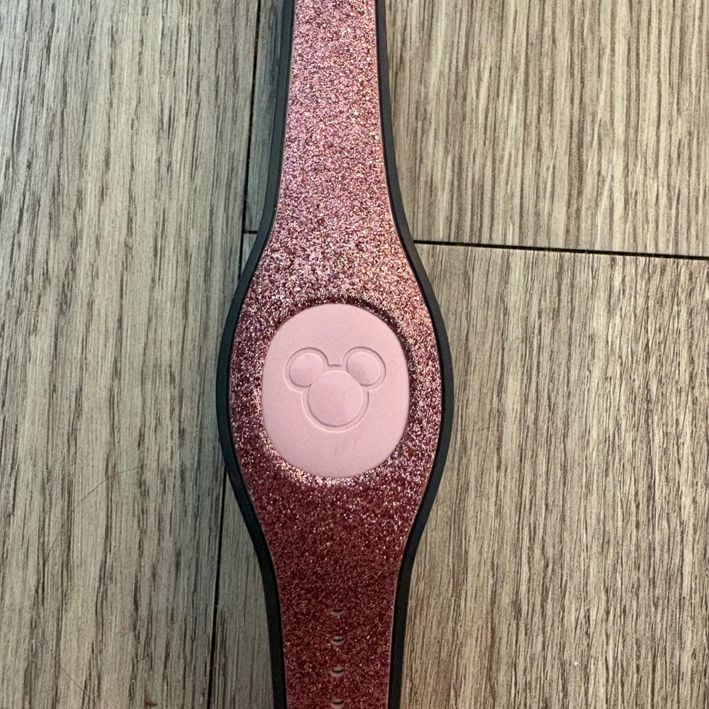 Magic Band Disney Parks Pink Glitter Watch